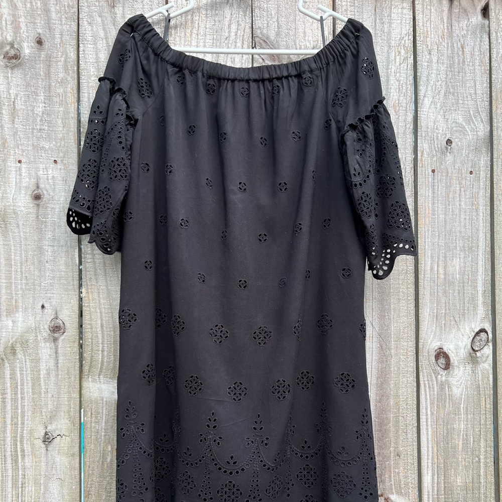 Madewell Black Eyelet Dress